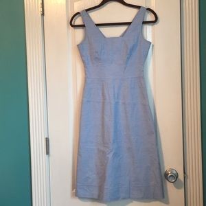 J. Crew Petites Lined Chambray Sheath Dress Sz P0